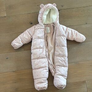 Gap Pink Baby Snowsuit with Hood
